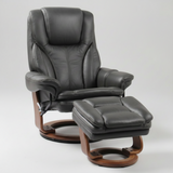 Benchmaster - Hana - Chair and Ottoman - Charcoal Grey - IN STOCK!