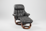 Benchmaster - Nicholas II - Chair and Ottoman - In Stock - Charcoal Gray