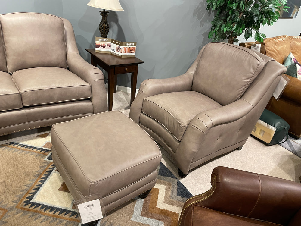 American Classics Leather - 881 - Chair and Ottoman - IN STOCK!