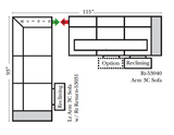 Omnia - fairfax - Long Right Sectional