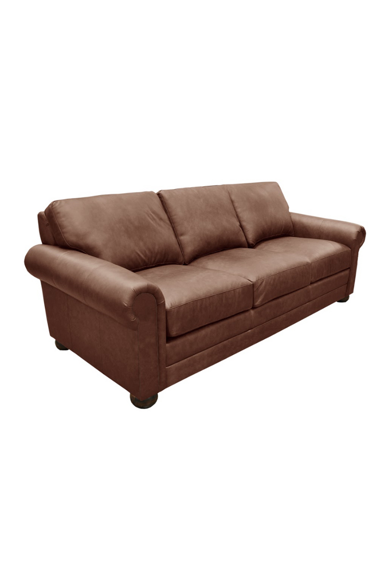 Omnia Alpharetta Leather Sofa With Optional Sleeper Leather and