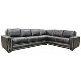 Omnia - Ashton - Leather Long Left Sectional
