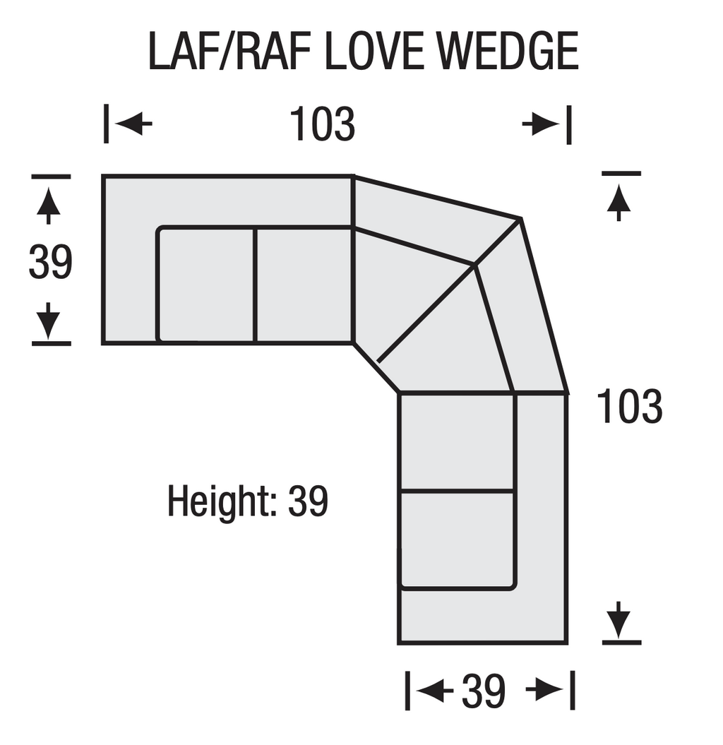 Legacy - Nogalas - Love Wedge Sectional – Leather and More in