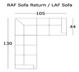 American Classics Leather - 507- Tahoe - Long Left Sectional