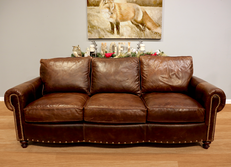 tobacco leather sectional Zeppelin Italian Waco The leather upholstery covers each section uniformly Brazil Tobacco 6 Piece Top