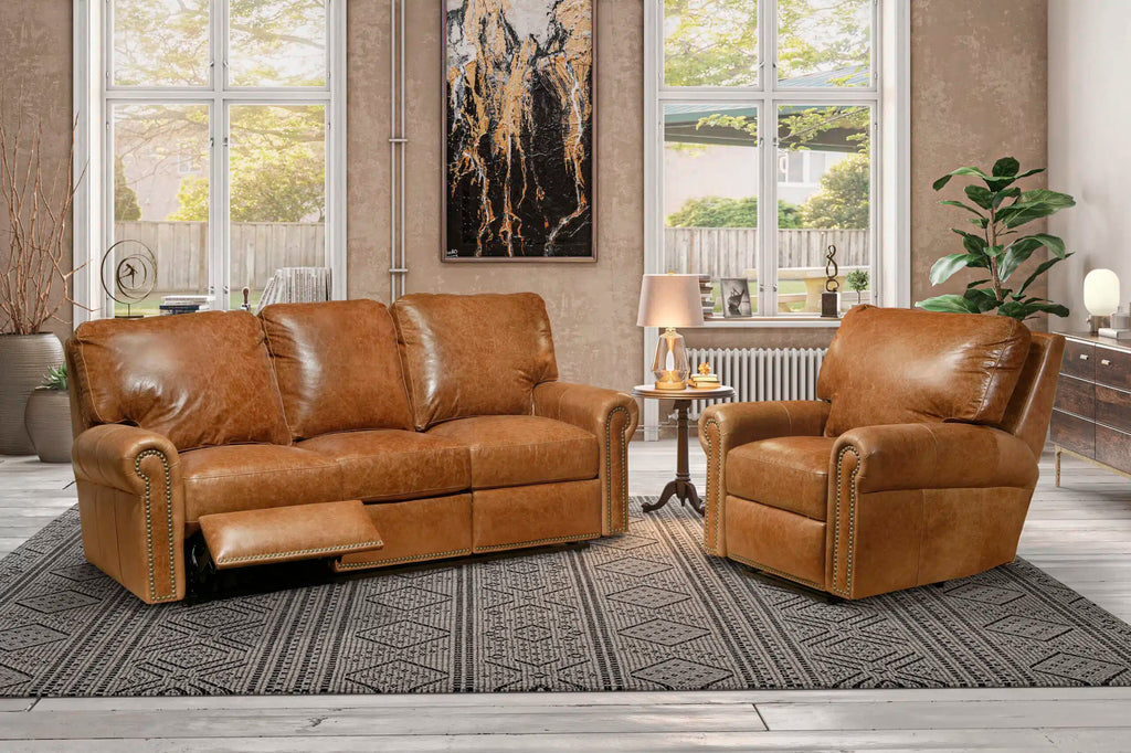 Omnia Fairfield Recliner Leather and More in Hickory NC