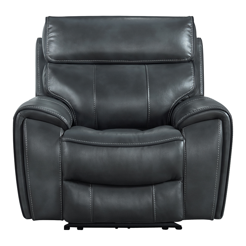 Intercon Summit Dual Power Recliner Bolero Slate Leather and More in Hickory NC