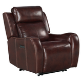 Intercon - Wainwright - Dual Power - Recliner - Reddish Brown