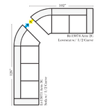Omnia - Canyon - Long Left - Sectional with optional Queen/Twin Sleeper