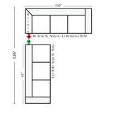 Omnia - Canyon - Long Left - Sectional with optional Queen/Twin Sleeper