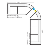 Omnia - Canyon - Long Right - Sectional with optional Queen/Twin Sleeper
