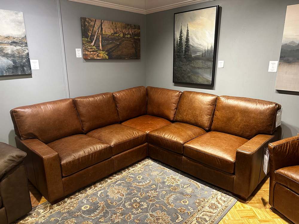 USA Premium Leather 9940 Rambo Sectional In Stock