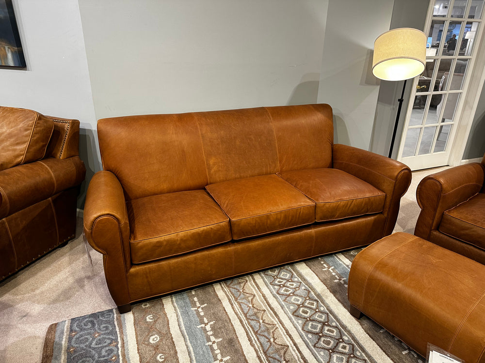 American Classics Leather - 596 Tight Back Sofa - In Stock