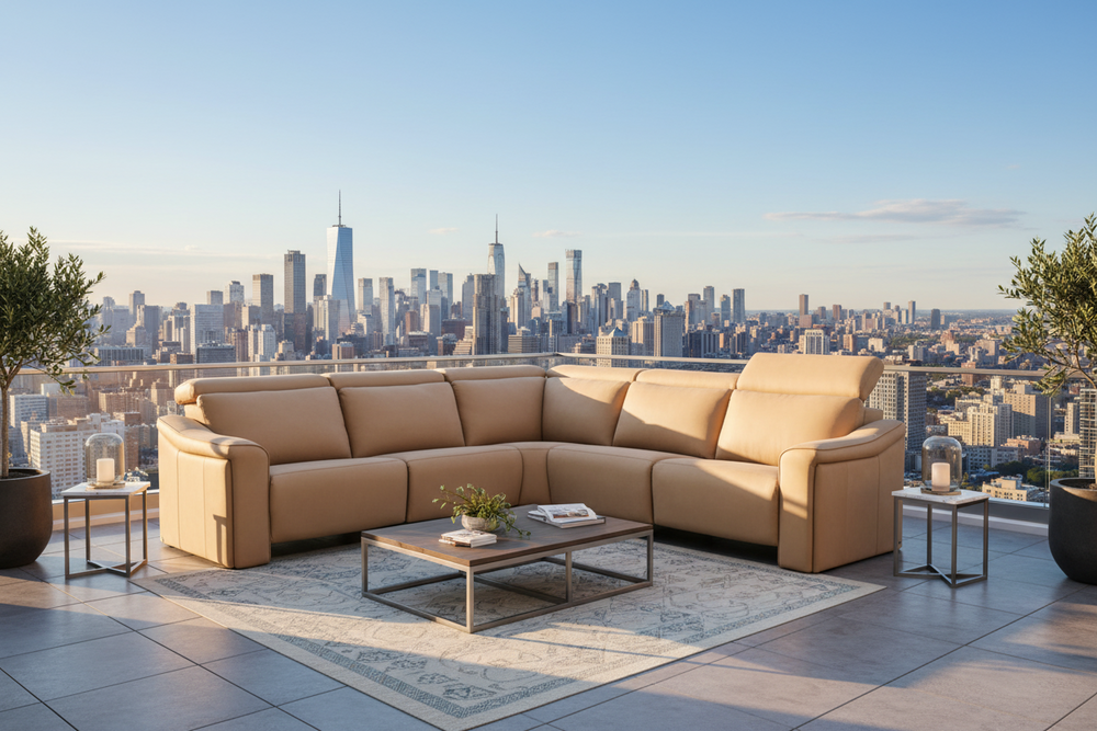 Elran - F007 - Bennet - Sectional – Leather and More in Hickory NC
