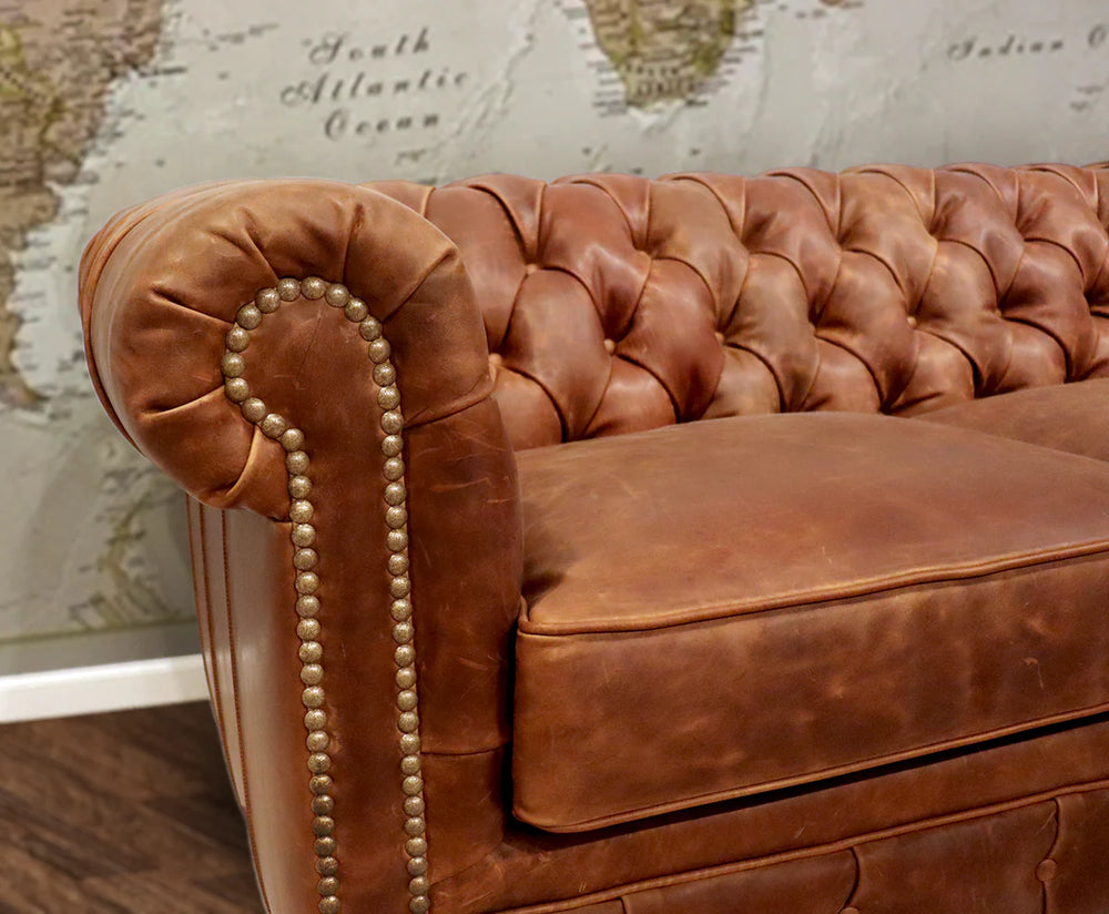 American Classics Leather - 607 Louise - Chesterfield Sofa  - IN STOCK!