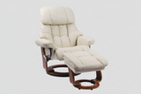 Benchmaster - Nicholas II - Chair and Ottoman - In Stock - Ivory