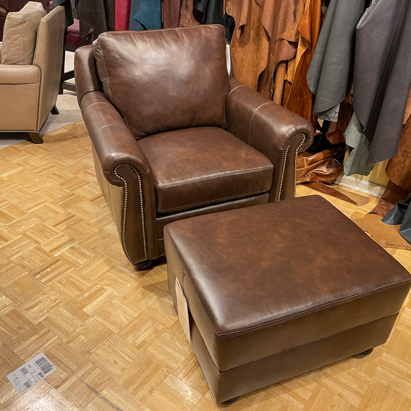 American Classics Leather 289 Chair and Ottoman In-Stock