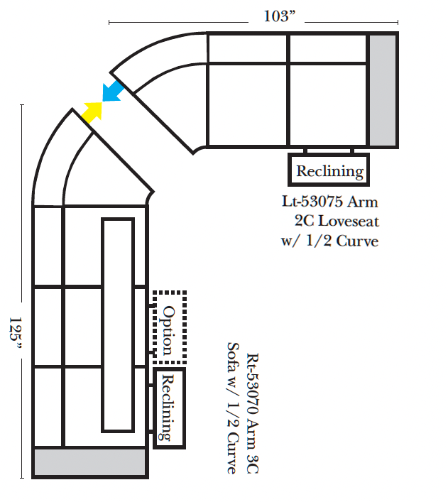 Omnia - Cornell - Long Left Sectional