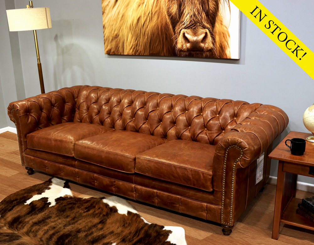 American Classics Leather - 607 Louise - Chesterfield Sofa  - IN STOCK!