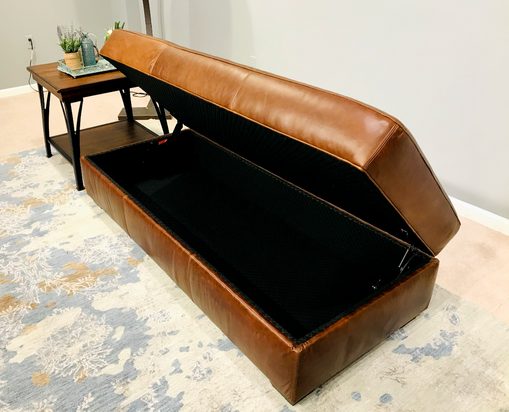 American Classics Leather 550 Restoration Bench Ottoman with