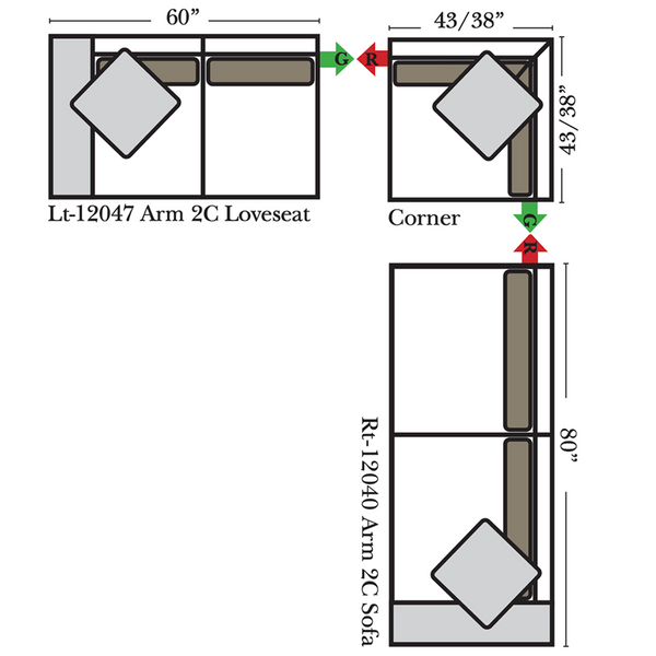 Allusion sectional deals